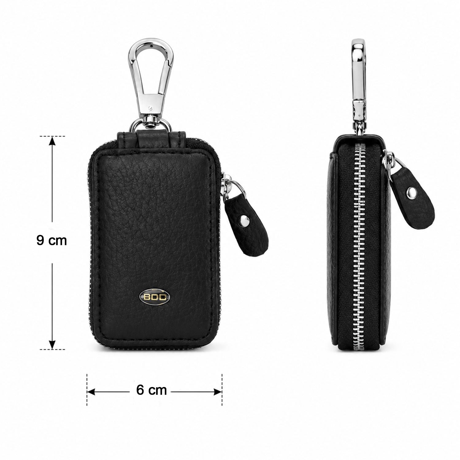 Car Key Case – Durable PU Leather with Zipper & Clip - Image 6