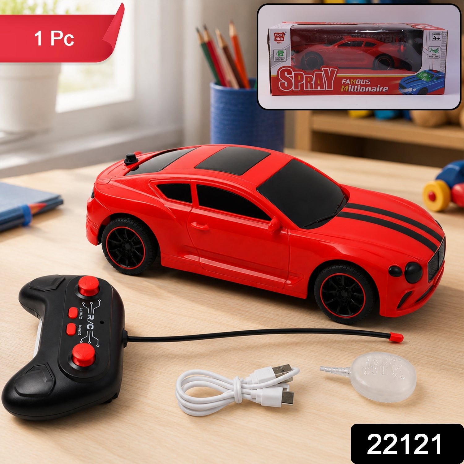 High-Speed Remote Control Sports Car – Durable, Bright Lights & Quick Movements - Image 2
