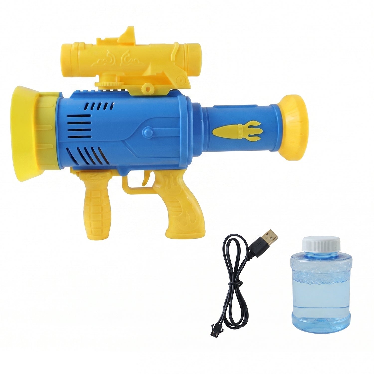 Automatic Bubble Gun – Rechargeable with Colorful Lights for Kids - Image 5