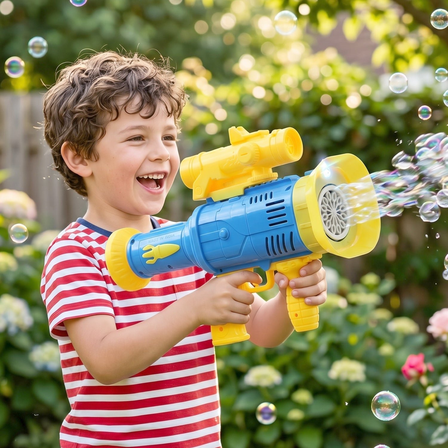 Automatic Bubble Gun – Rechargeable with Colorful Lights for Kids - Image 4