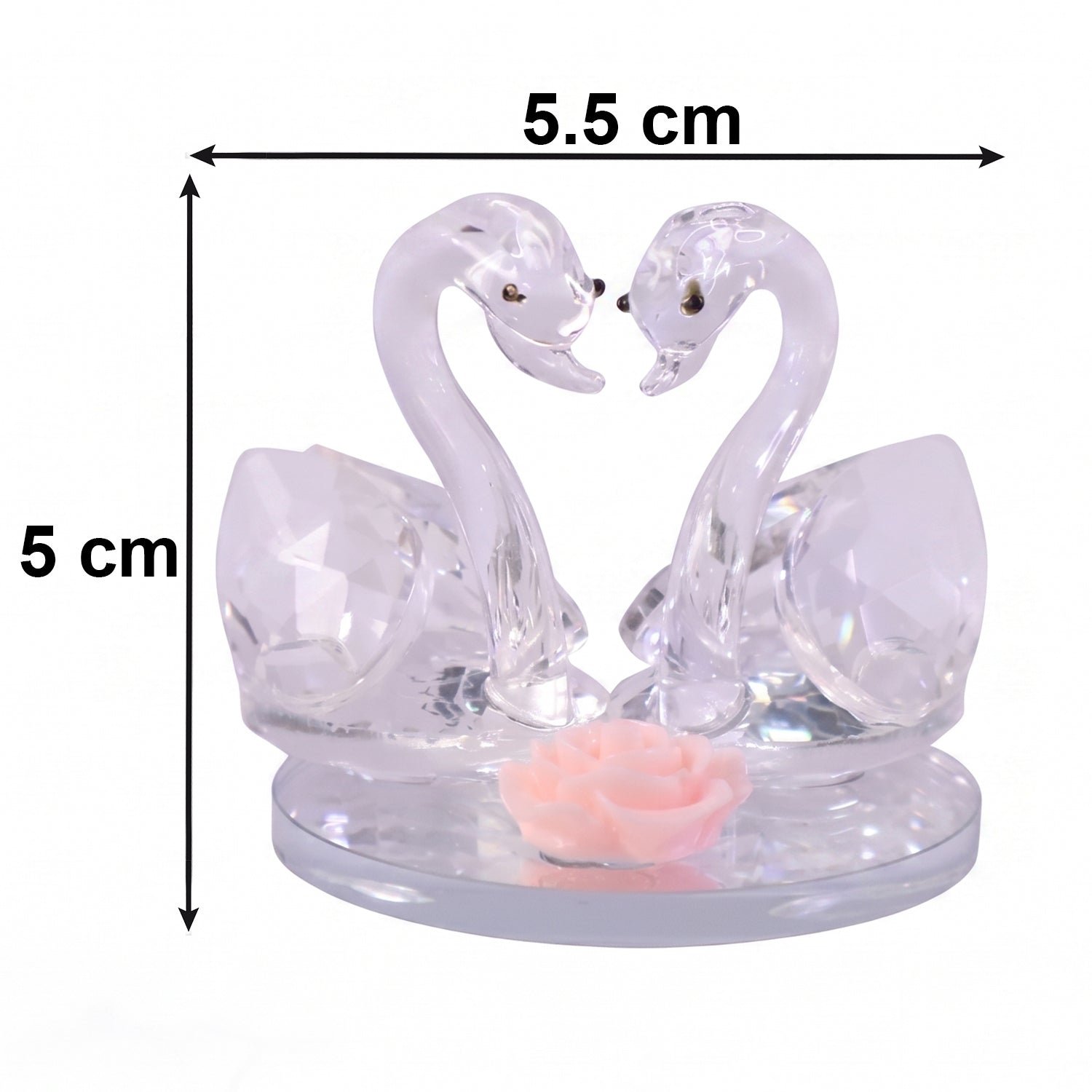 Crystal Swan Pair Showpiece – Elegant Decorative Gift for Love - Image 6