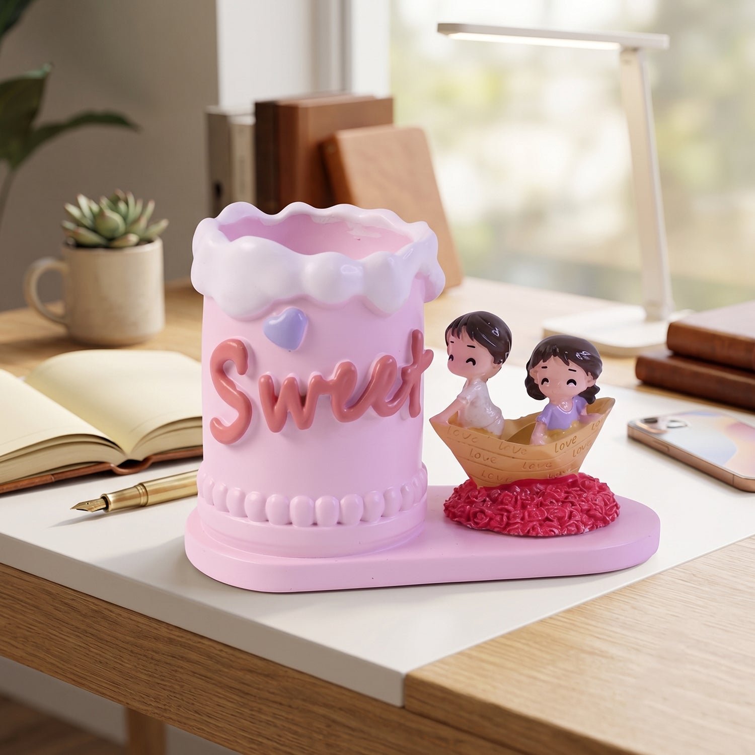 Pen Holder Stand – Decorative Resin Desk Organizer for Home & Office - Image 4