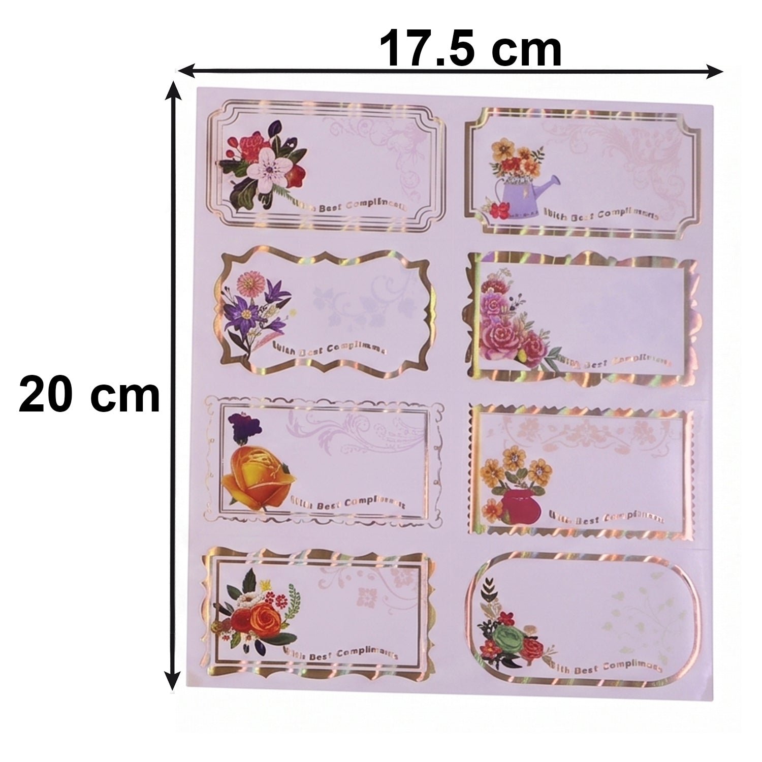 Gift Tag Stickers – Elegant Floral Gold Foil Labels for Gifting - Image 6