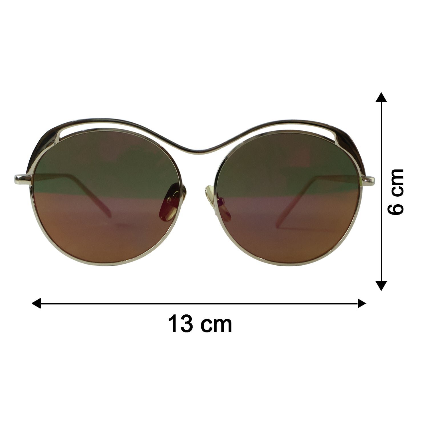 Fashion Sunglasses – Trendy Metal Frame with Mirrored Lenses - Image 6