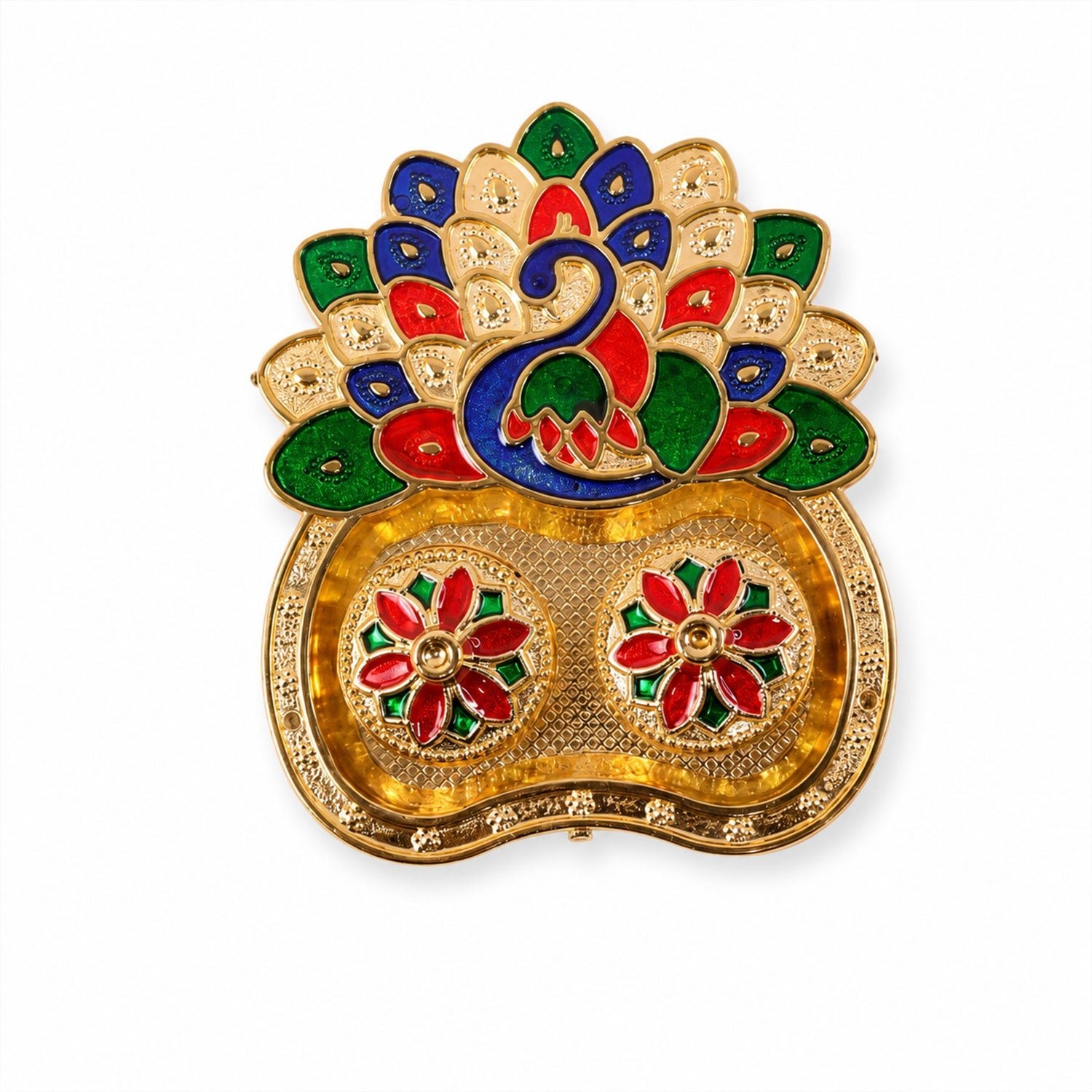 Peacock Shaped Kankavati – Traditional Puja Storage Box - Image 5