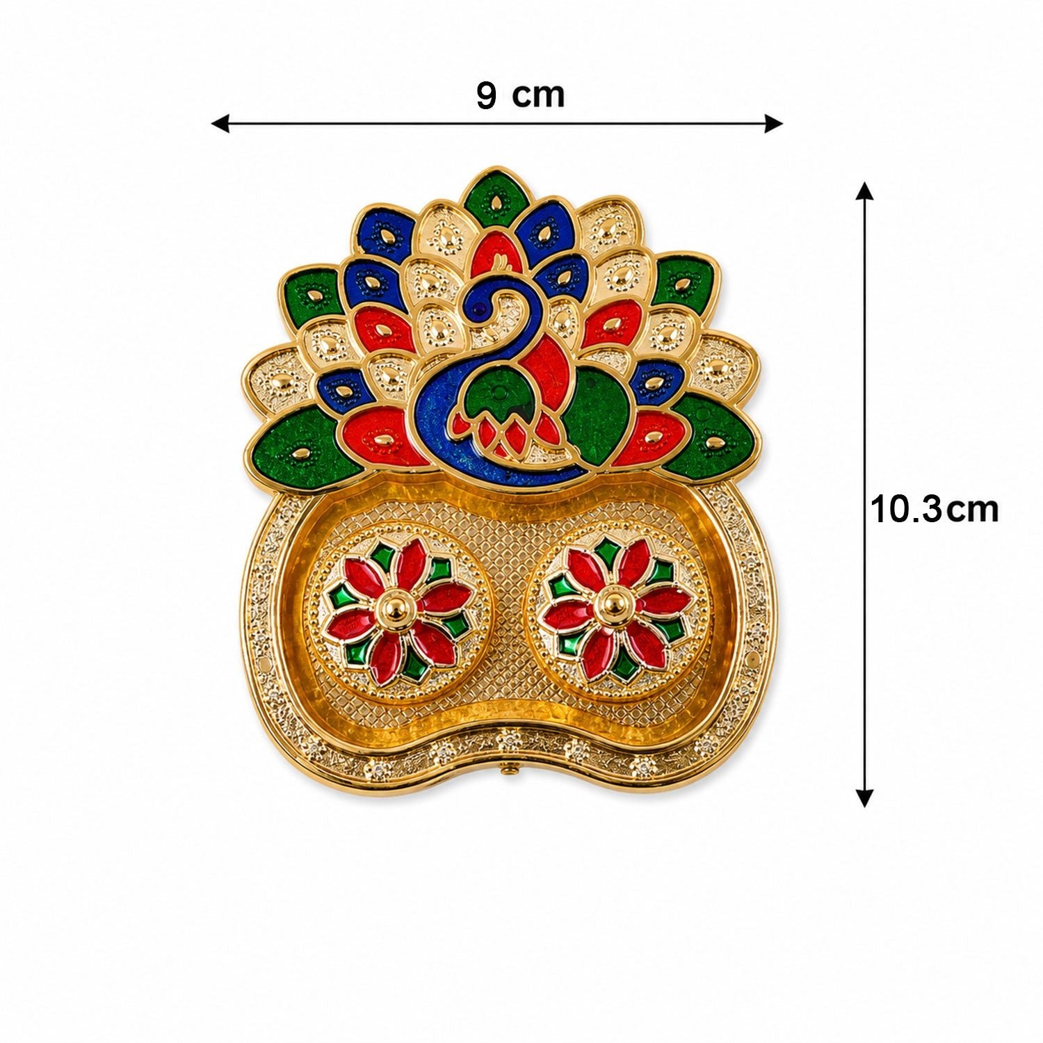 Peacock Shaped Kankavati – Traditional Puja Storage Box - Image 6