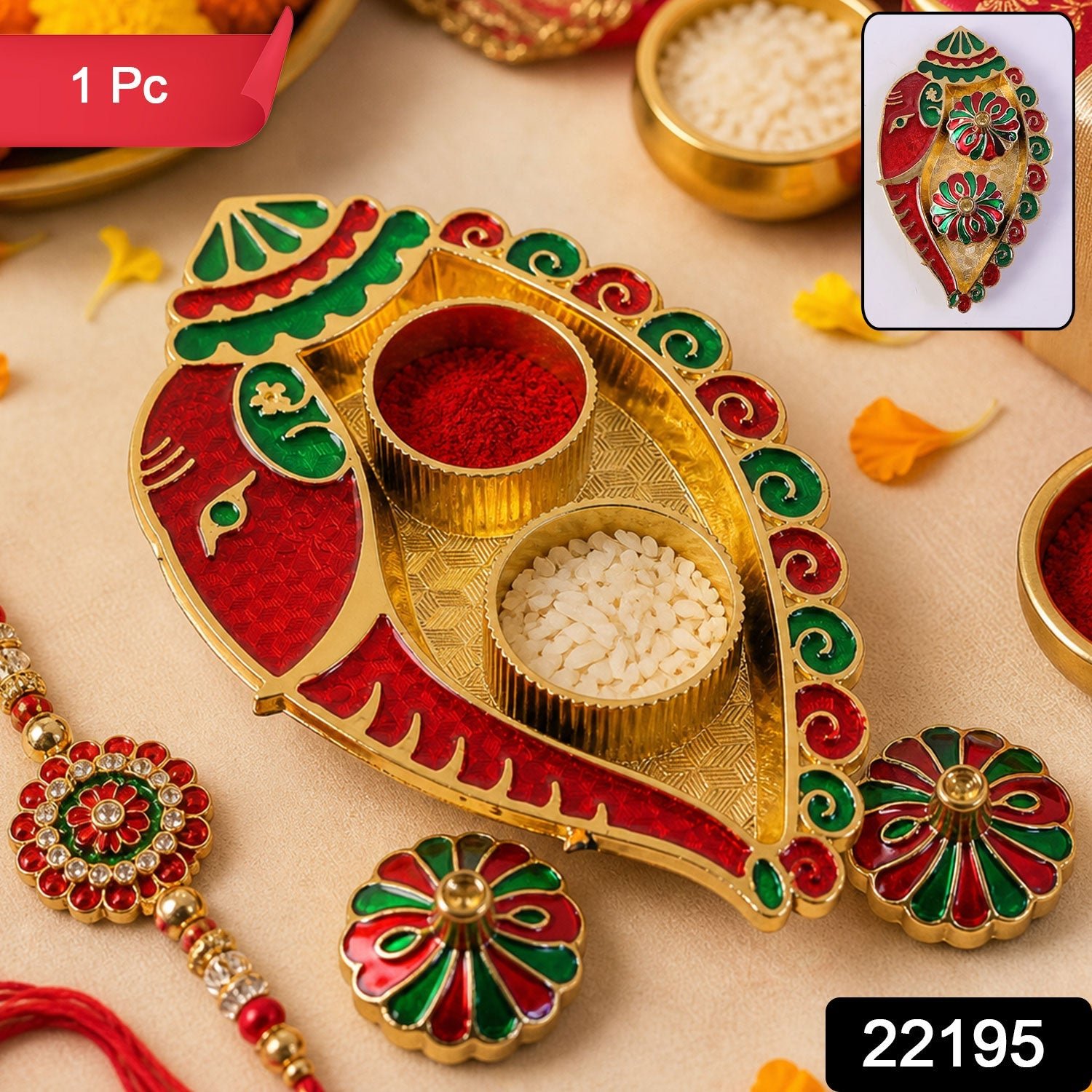Kankavati Kumkum Holder – Elegant Traditional Puja Accessory - Image 2