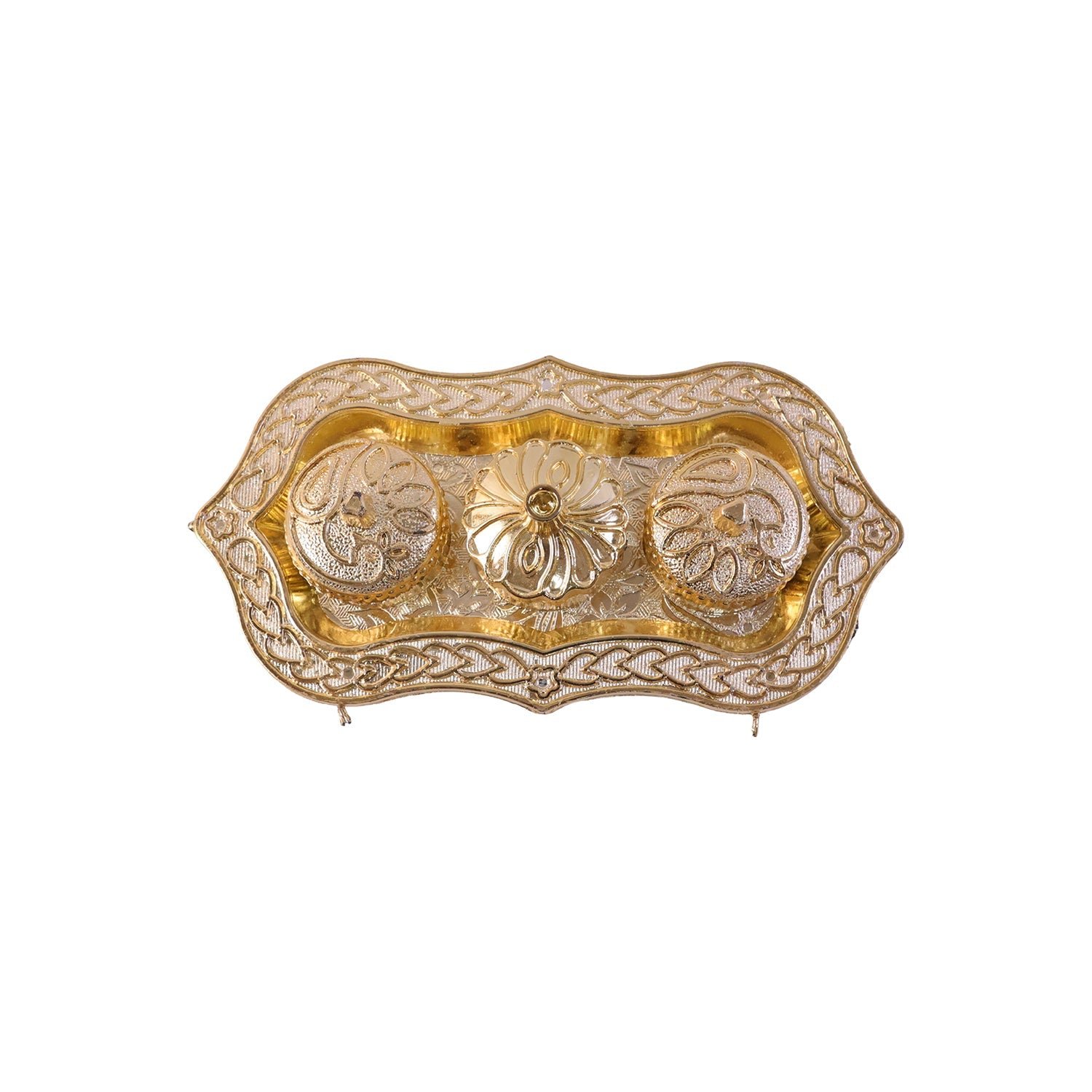 Kankavati – Elegant 3-Compartment Puja Holder for Sacred Rituals - Image 5