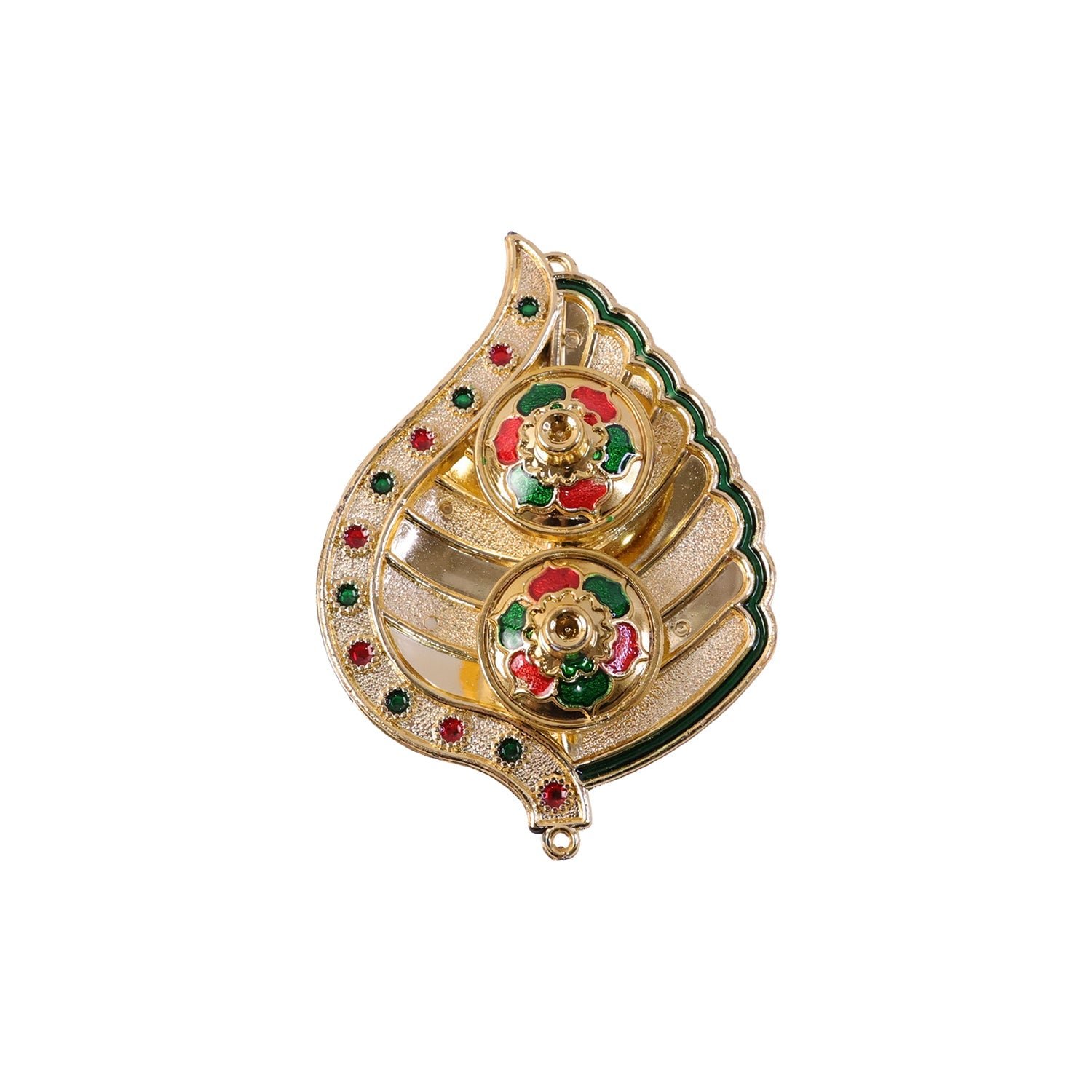 Kumkum Holder – Elegant Mango Shape with Twin Compartments for Puja - Image 5