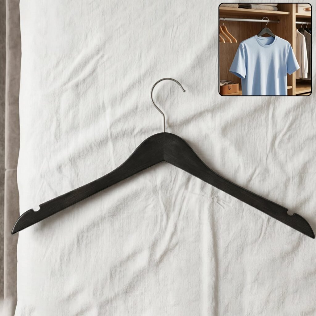 Premium Cloth Hanger – Durable Non-Slip with Metal Hook for Wardrobe
