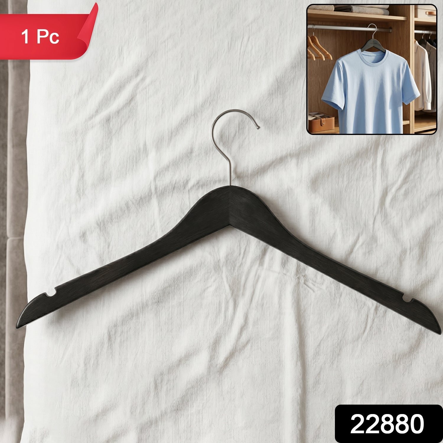 Premium Cloth Hanger – Durable Non-Slip with Metal Hook for Wardrobe - Image 2