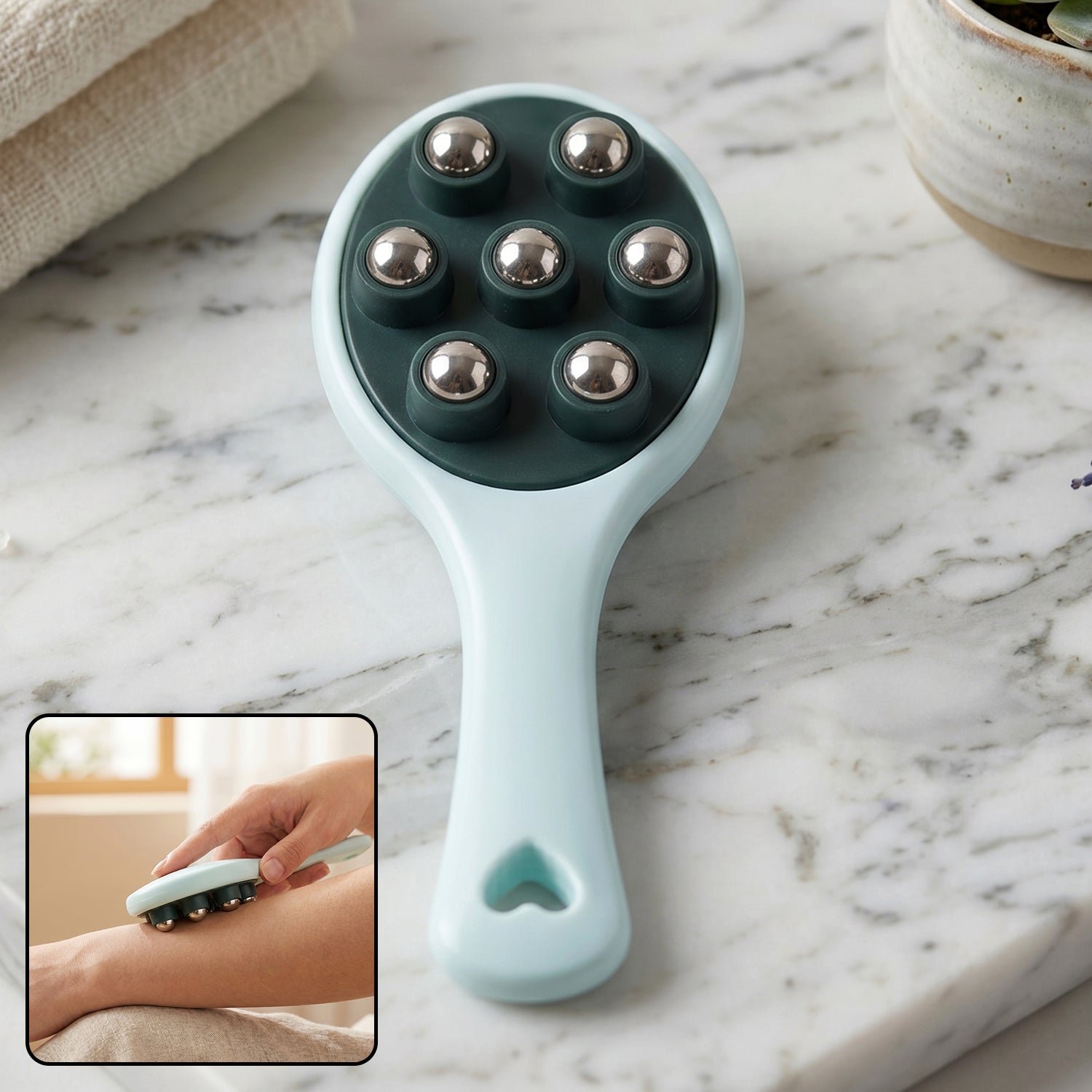 Handheld Body Massager – 7 Steel Balls for Muscle Relief - Image 3