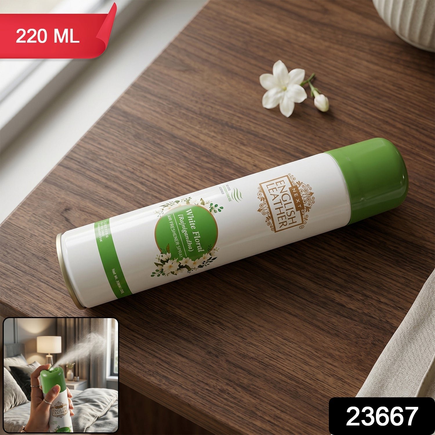 Rajnigandha Air Freshener Spray – Long-lasting White Floral Fragrance - Image 2