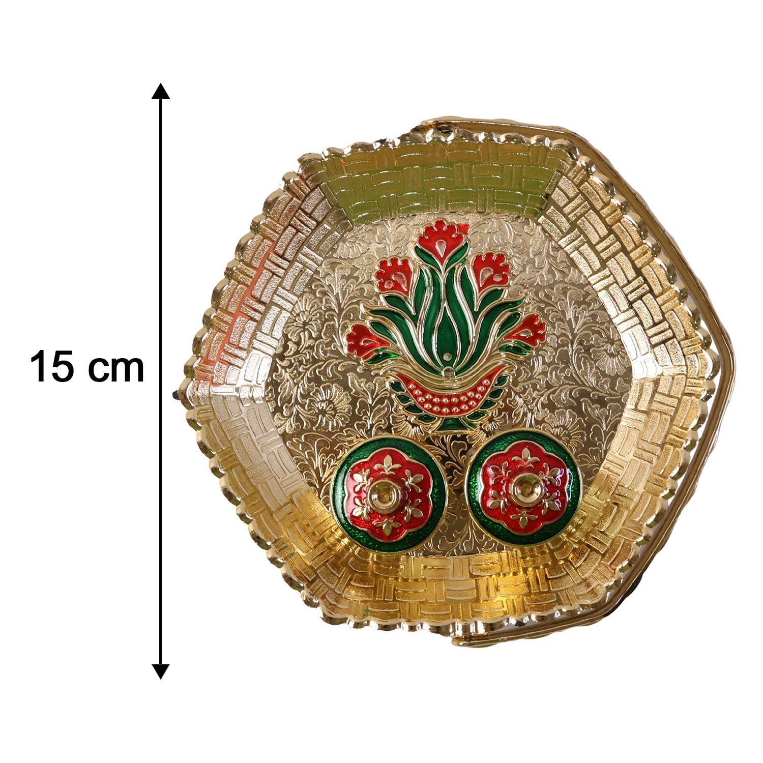 Golden Kumkum Kankavati Basket – Elegant Ritual Organizer - Image 6