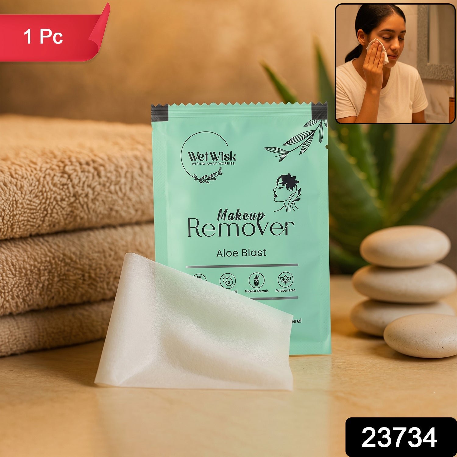 Makeup Remover Wet Wipes – Gentle & Travel-Friendly Facial Cleansing - Image 2