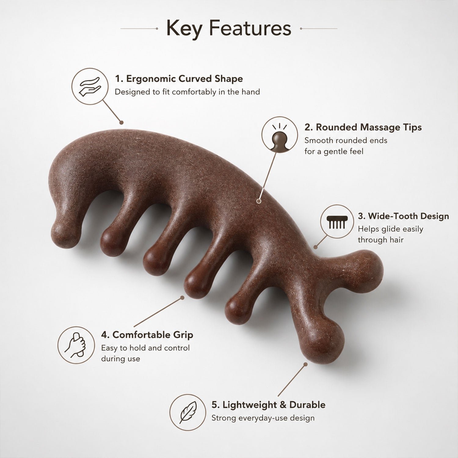 Wooden Scalp Massager Comb – Promotes Hair Growth & Relaxation - Image 3