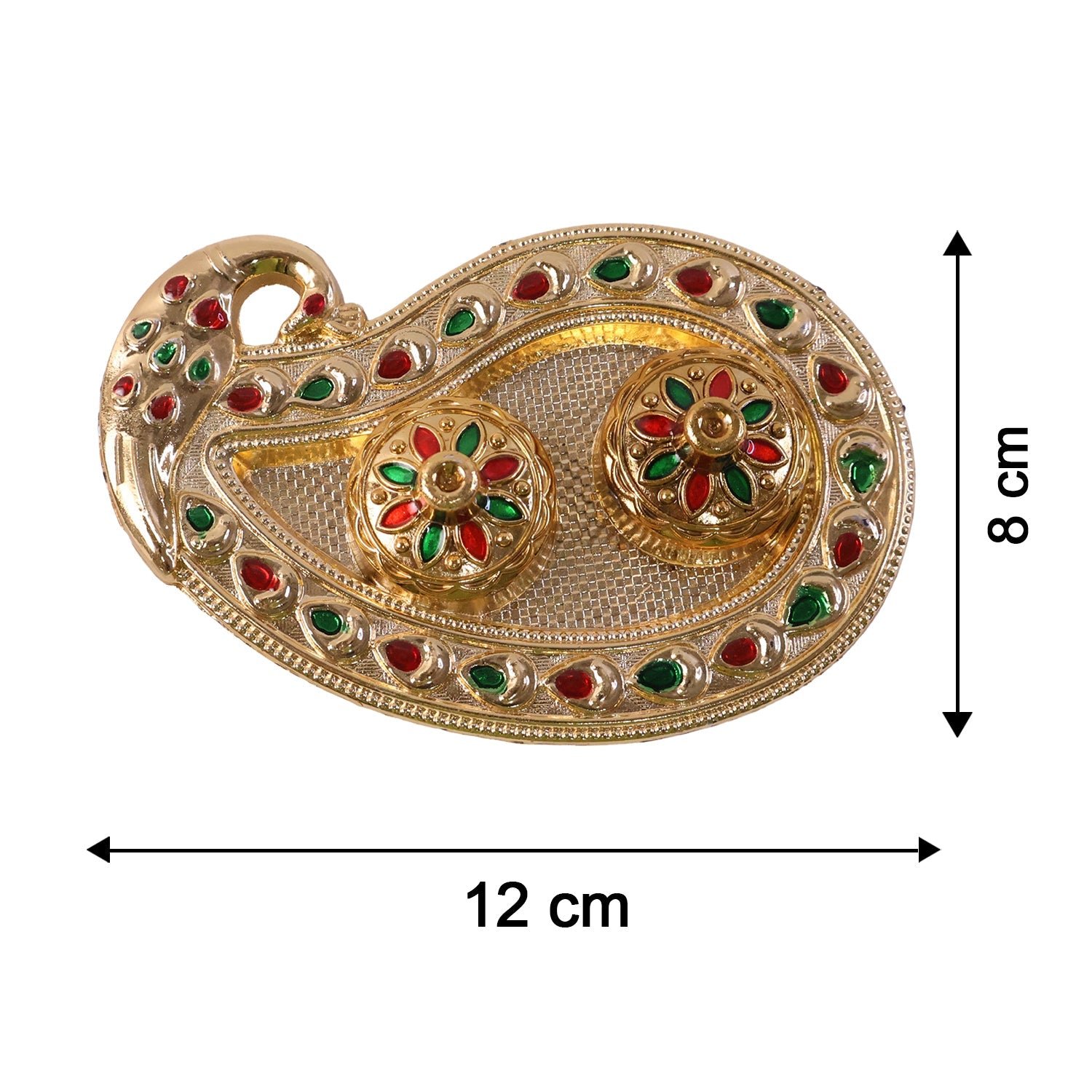 Golden Kumkum Kankavati Holder – Elegant Pooja Organiser - Image 6