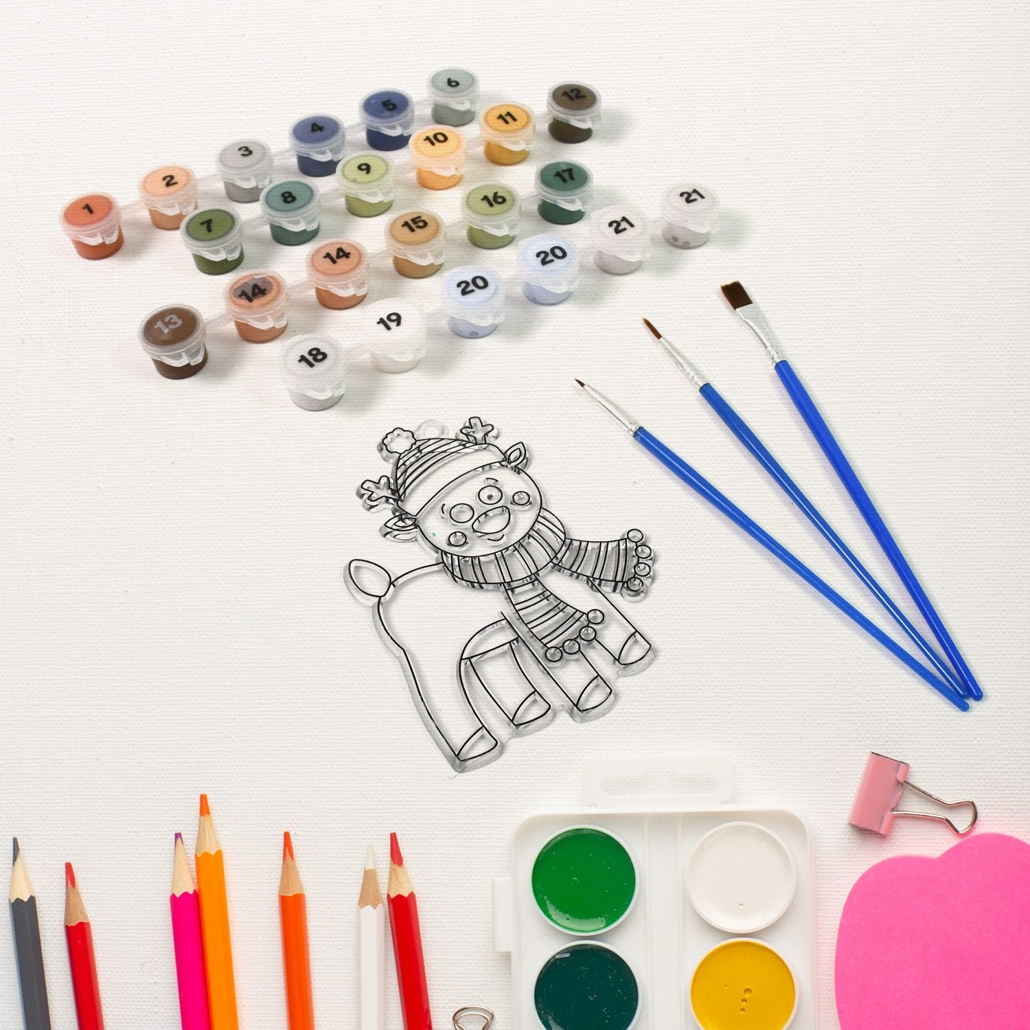 Paint by Number Kits - Adult DIY Art Set with Brushes | Indo Glow - Image 3