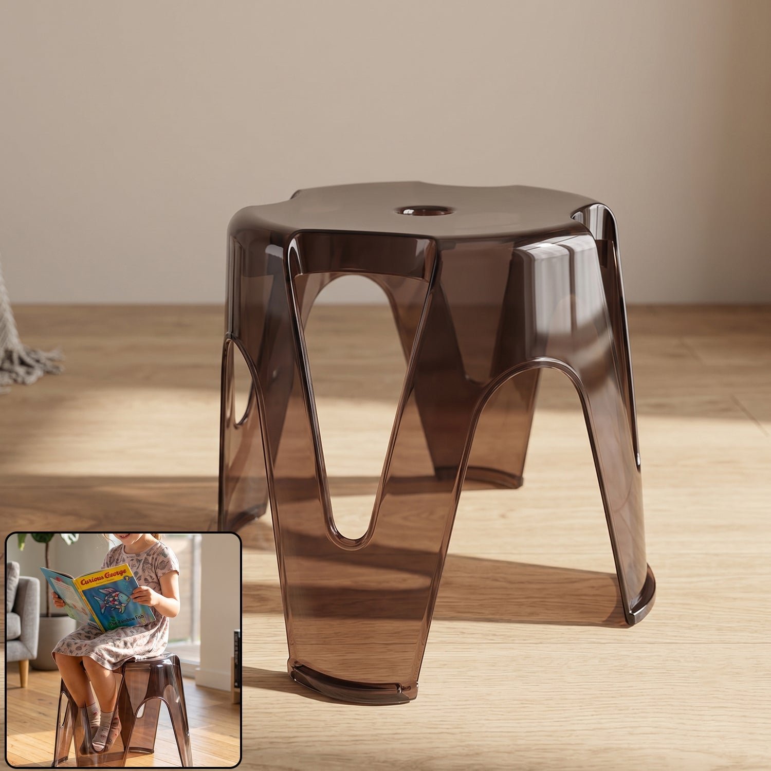Plastic Sitting Stool – Lightweight & Multipurpose Design for Home & Outdoor
