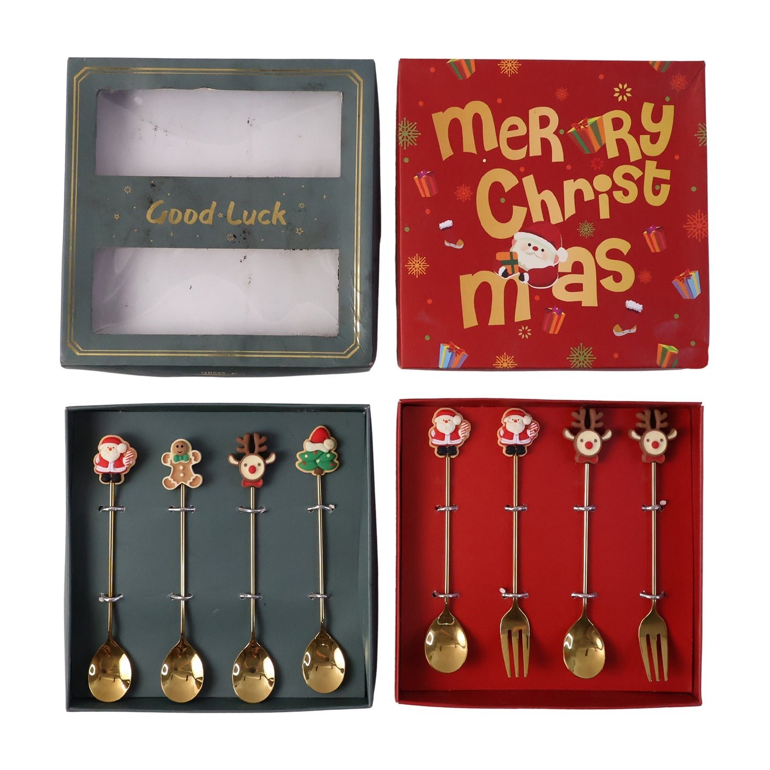 Mix Golden Cartoon Spoon Set – Stylish & Durable Tableware - Image 4
