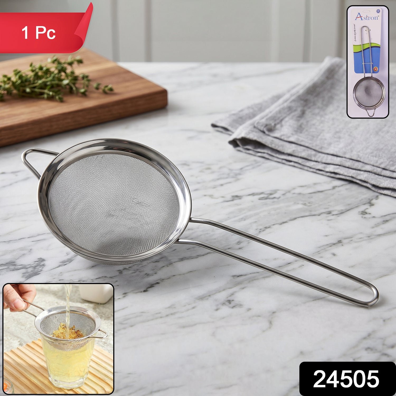 Stainless Steel Tea Strainer – Fine Mesh for Perfect Brewing - Image 2