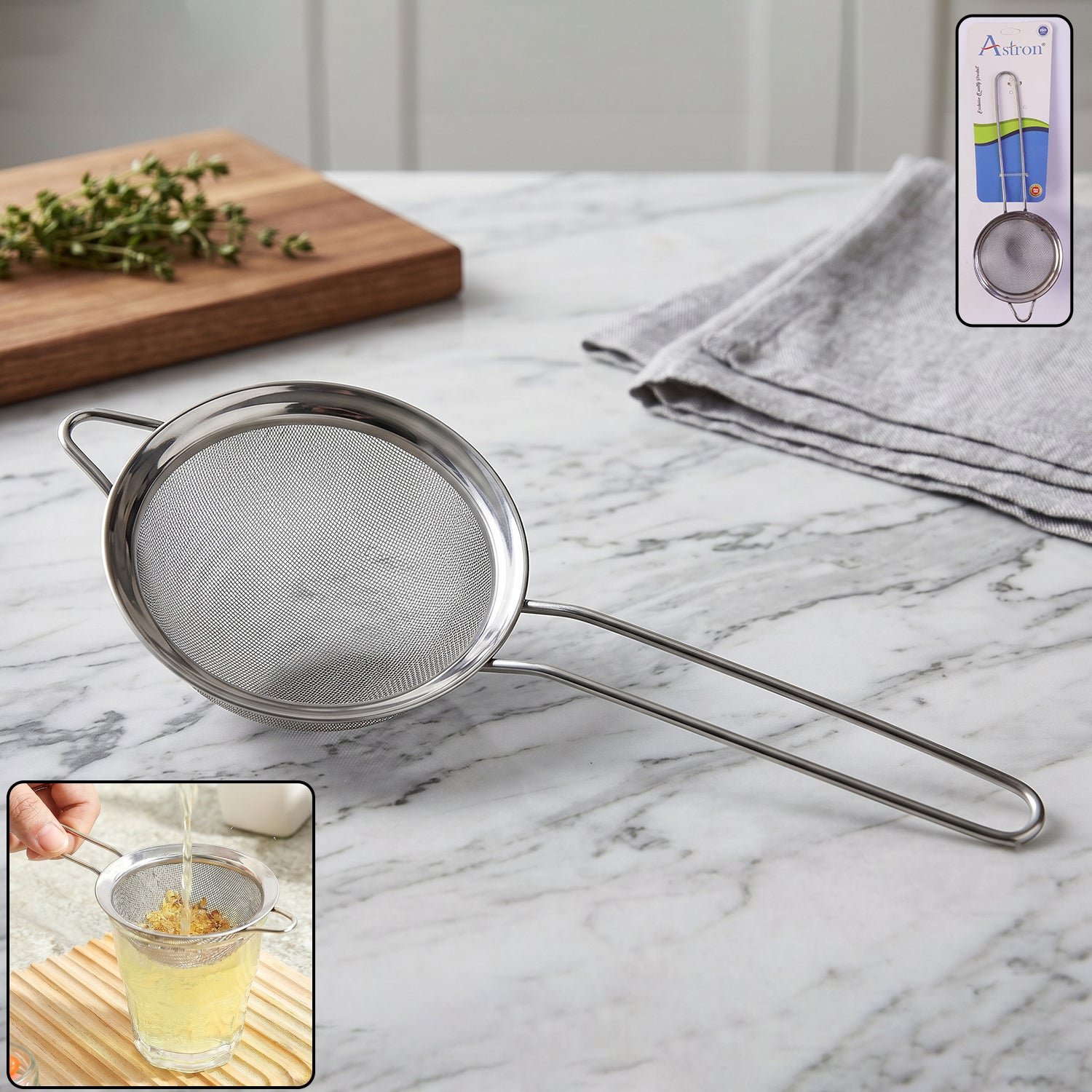 Stainless Steel Tea Strainer – Fine Mesh for Perfect Brewing - Image 3