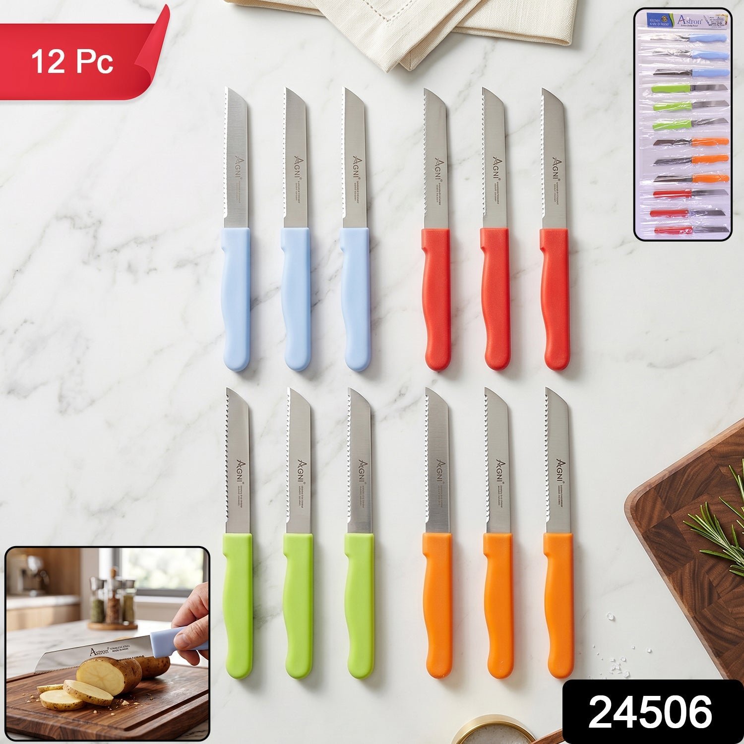 Kitchen Knife Set – Sharp, Durable & Colour-Coded for Daily Use - Image 2