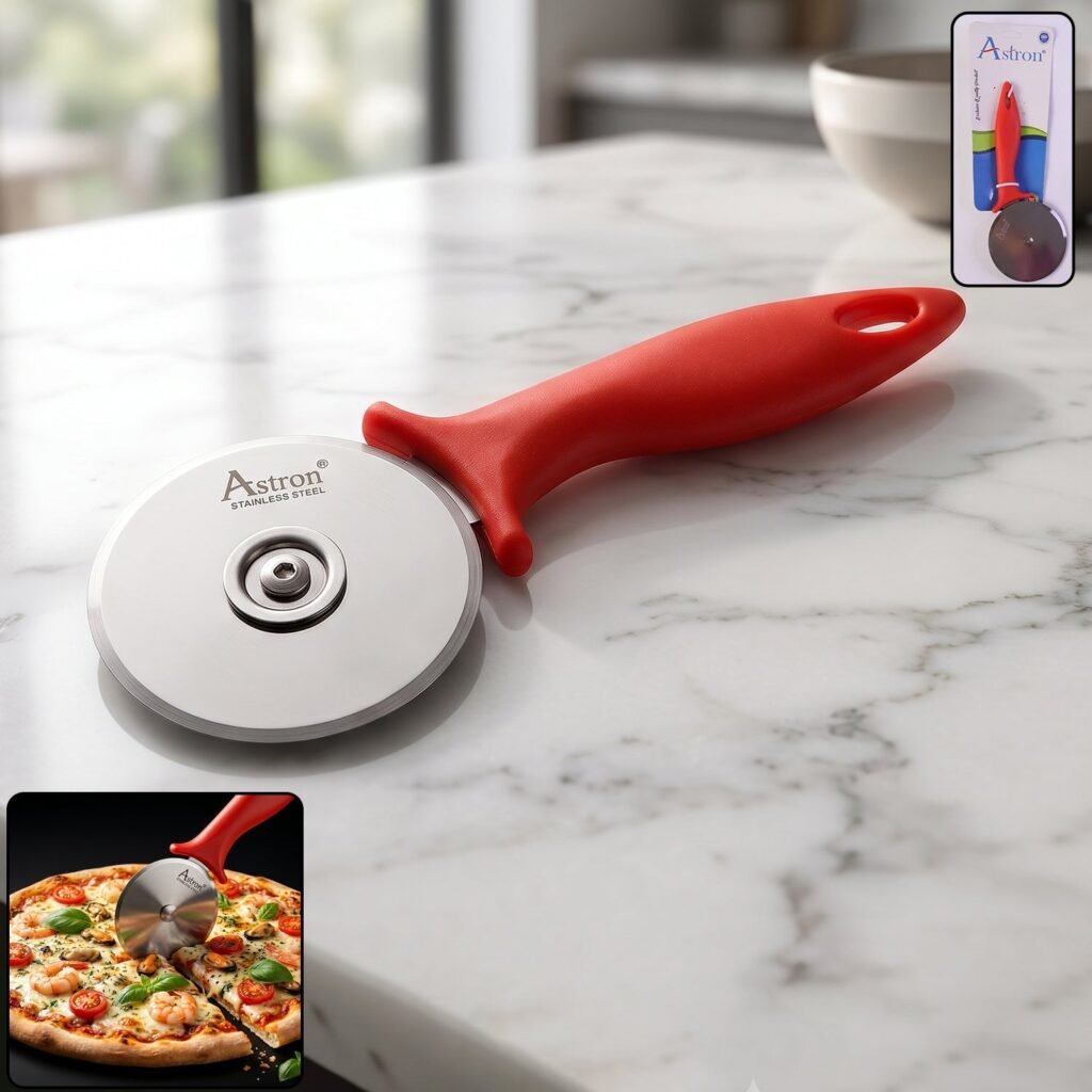 Stainless Steel Pizza Cutter – Sharp Slicer with Comfortable Handle