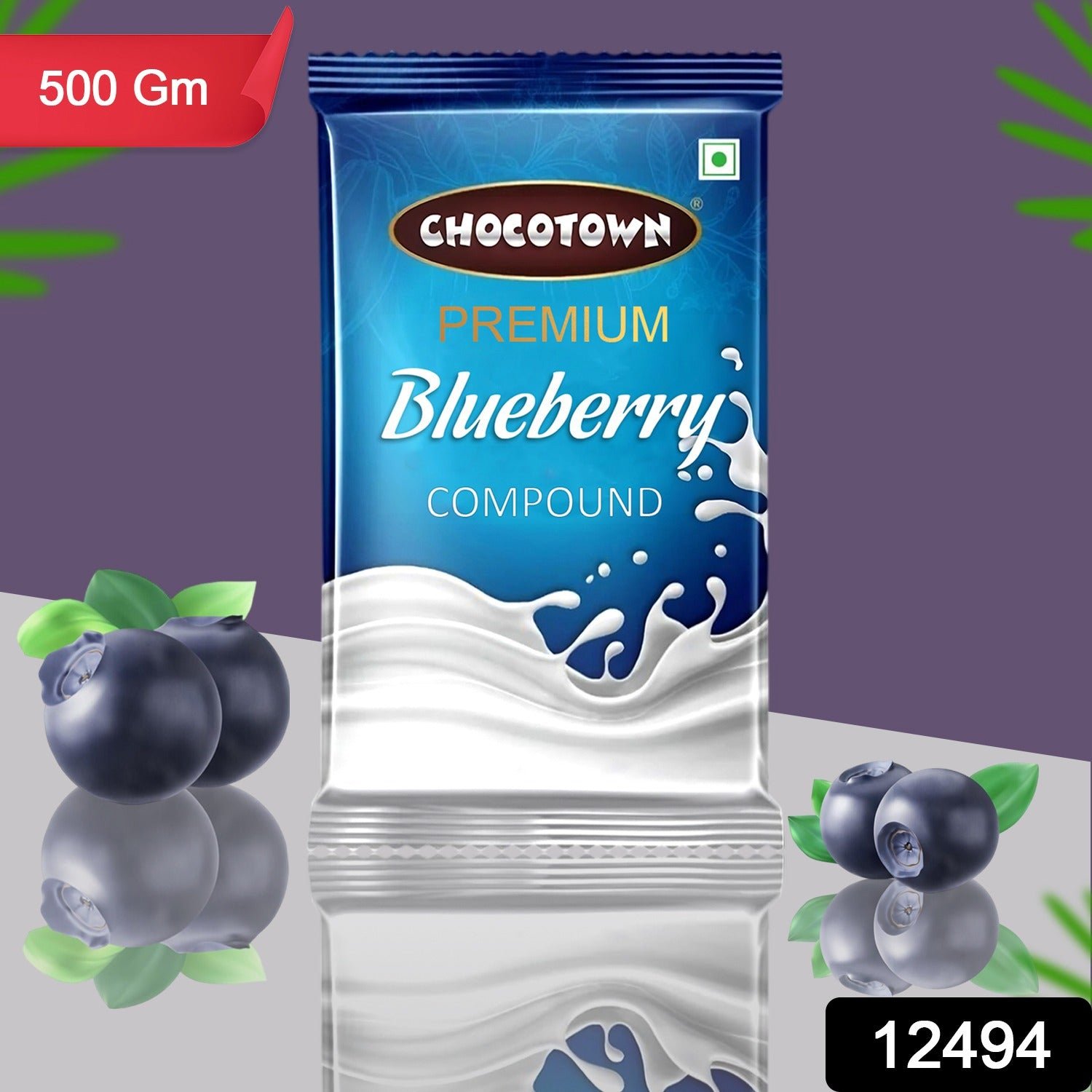 Blueberry Compound Chocolate - 500gm Baking Slab | Chocotown - Image 2