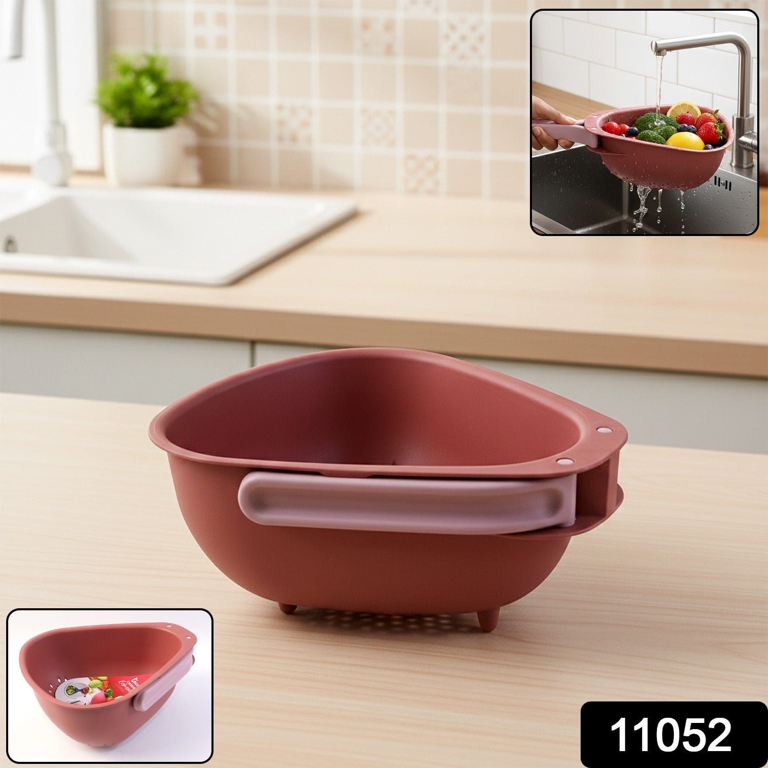 Foldable Kitchen Colander – Space Saving with Drain Base - Image 2