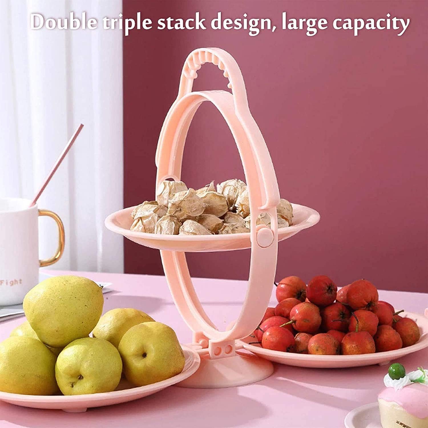 3-Layer Foldable Snack Serving Stand – Portable & Space-Saving - Image 4