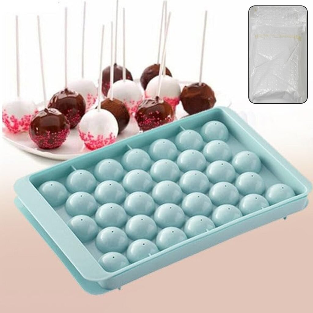 Ice Ball Mold - 33 Round Spheres, Reusable & BPA-Free |