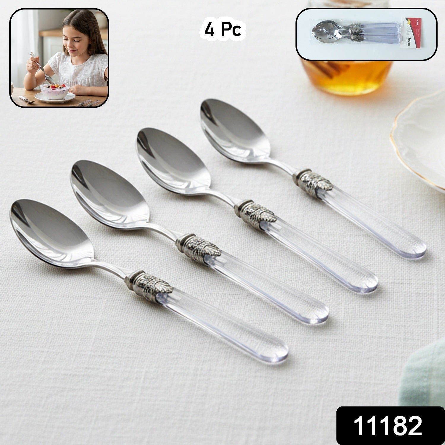 Stainless Steel Dessert Spoon – Elegant Multipurpose Cutlery for Home & Dining - Image 2