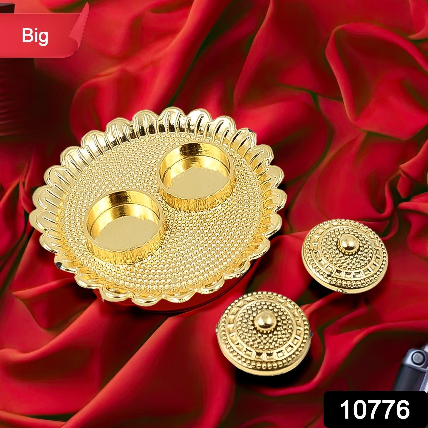 Puja Thali – Round Kumkum Holder for Festivals & Gifts | Indo Glow - Image 2