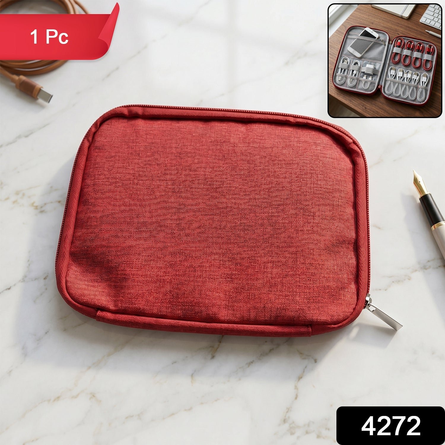 Multi-zip Pouch Organizer – Compact Storage for Travel & Home - Image 2