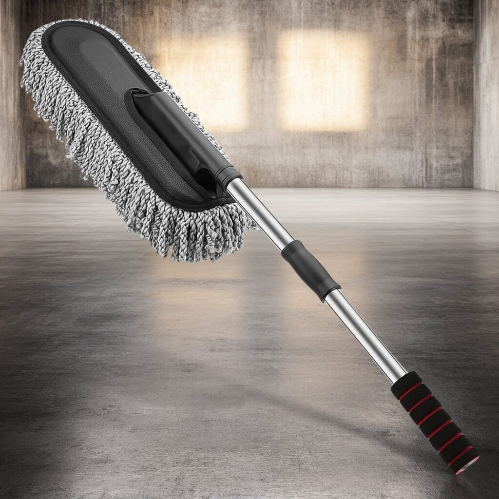Car Dust Brush - Gentle Interior & Exterior Cleaning | Velvet Wheels
