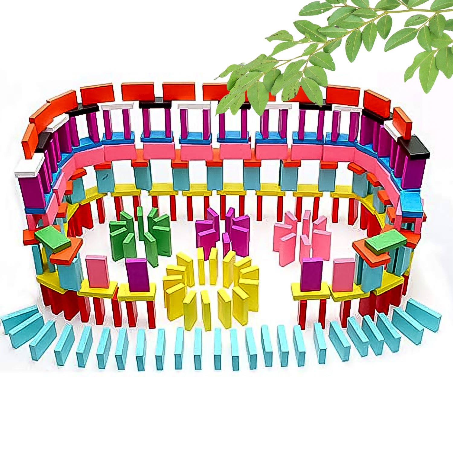 Wooden Domino Blocks - 120 Pcs Colorful Stacking Set | Aditi - Image 6