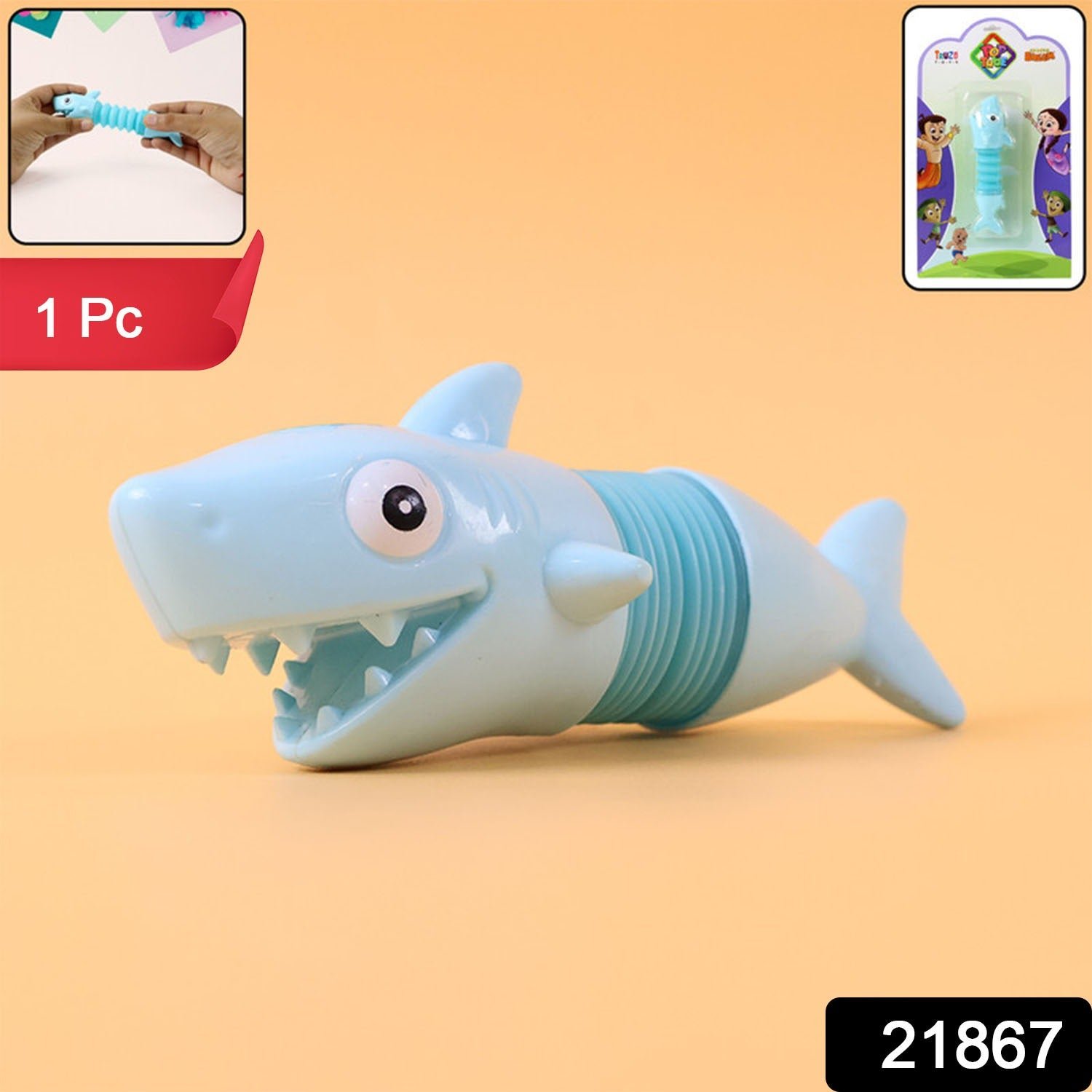 Shark Shape Magic Spring Toy – Fun Stretchable Fidget for Kids - Image 2
