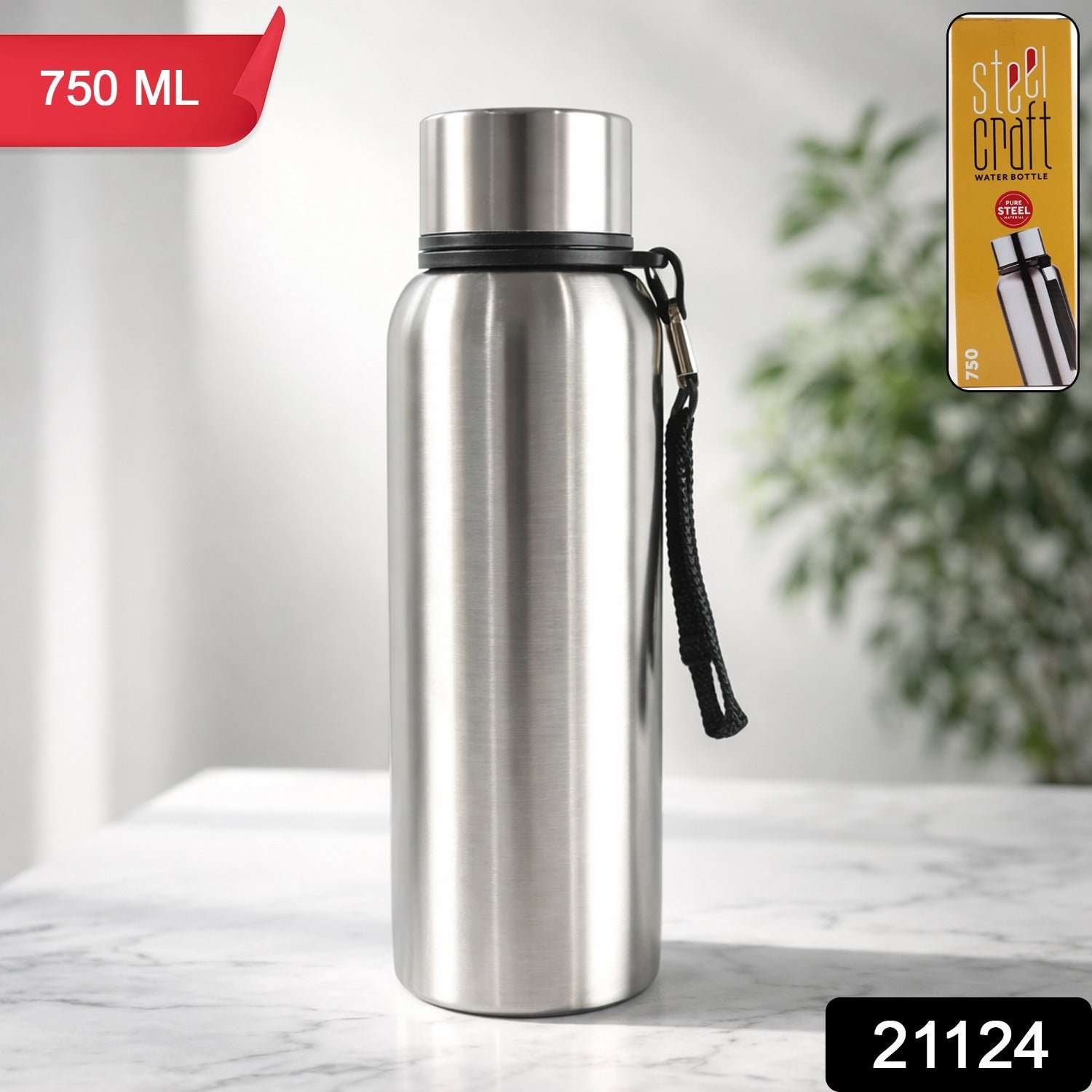 Stainless Steel Water Bottle – Durable 750 ML Hydration - Image 2