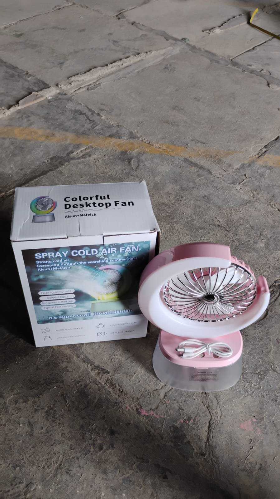 Portable Humidifying Fan - LED Light & USB | Airvanta - Image 7