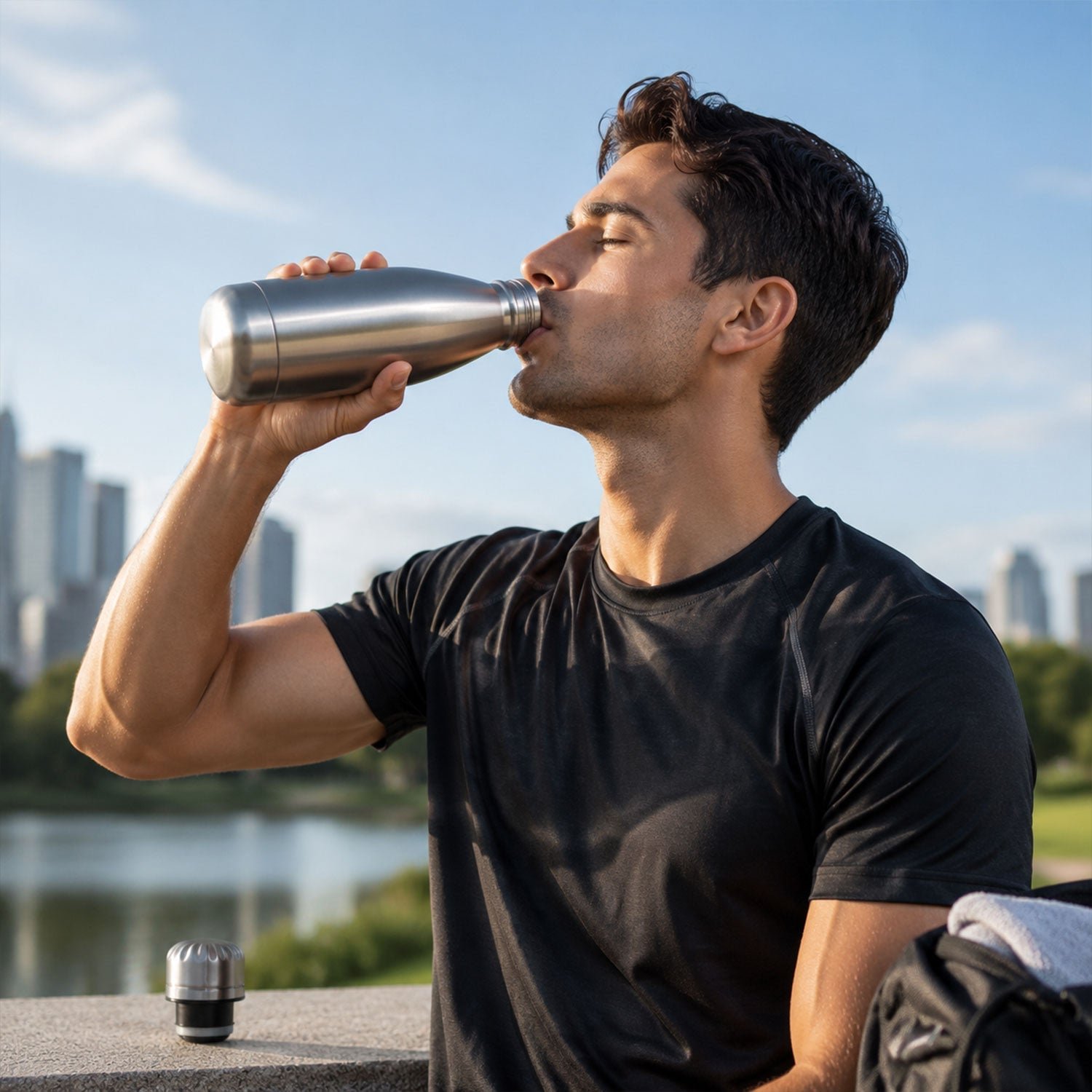Stainless Steel Leak-Proof Water Bottle – Durable 500ml Hydration - Image 4