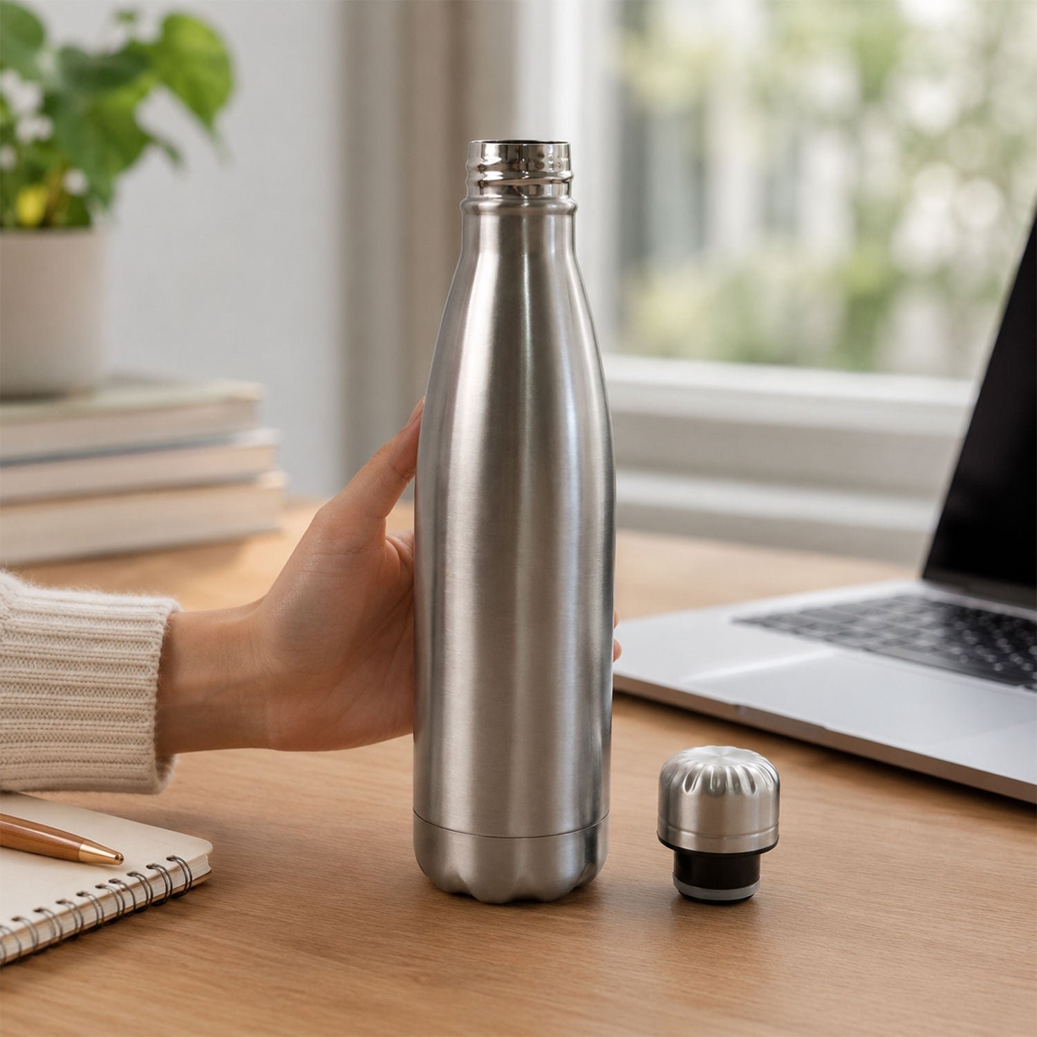 Stainless Steel Leak-Proof Water Bottle – Durable 500ml Hydration - Image 3