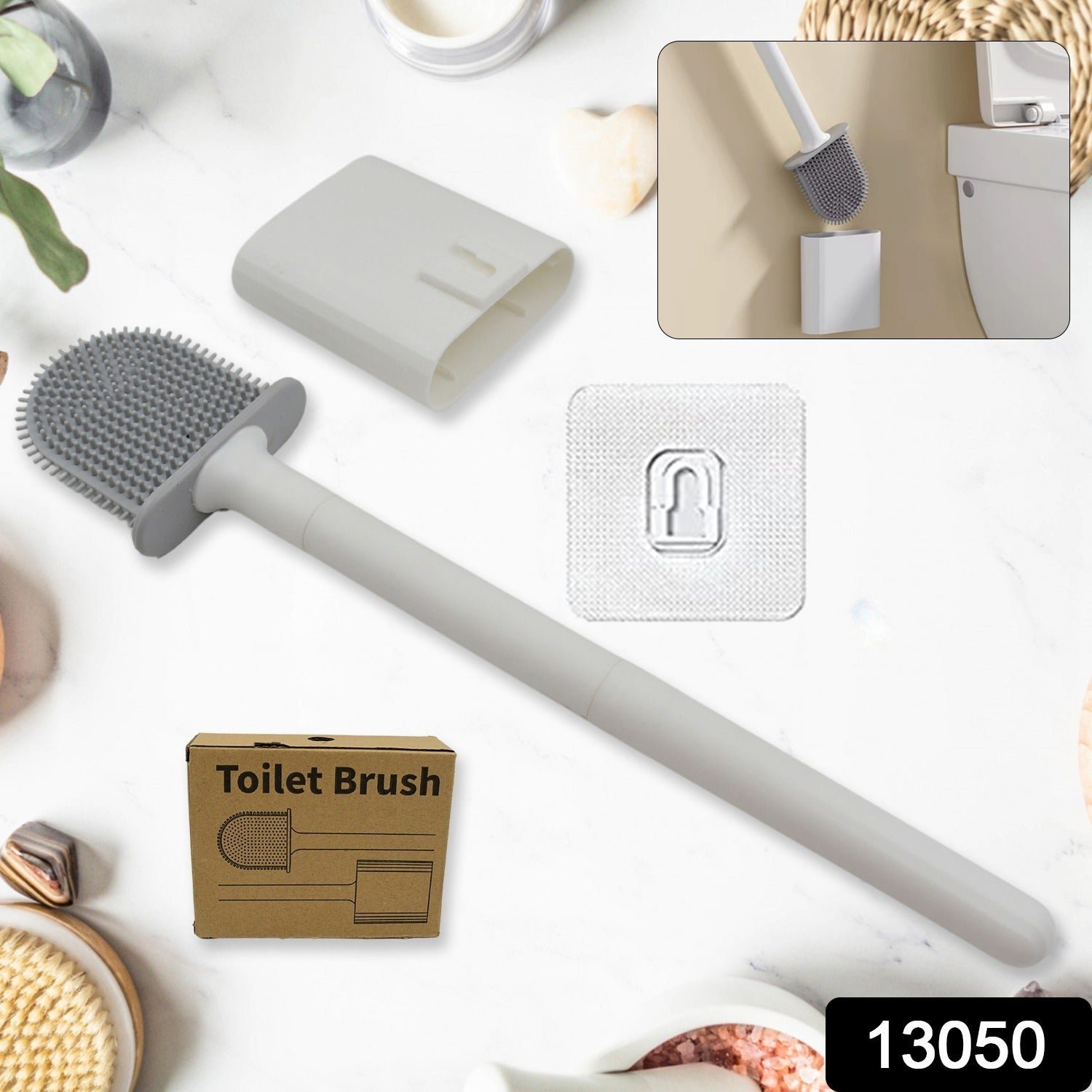 Silicone Toilet Brush - Wall-Mounted, Anti-Drip Cleaner | Velvet Wipe - Image 3