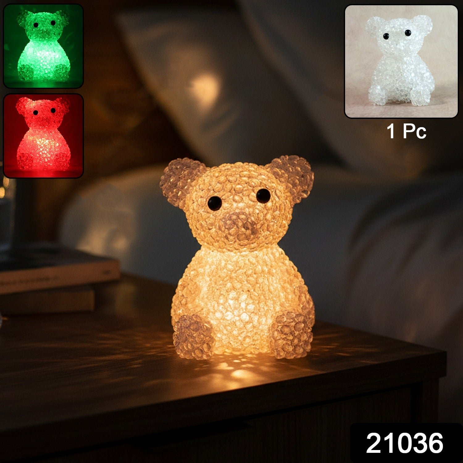 Bear LED Night Lamp – Color-Changing Decorative Glow - Image 2
