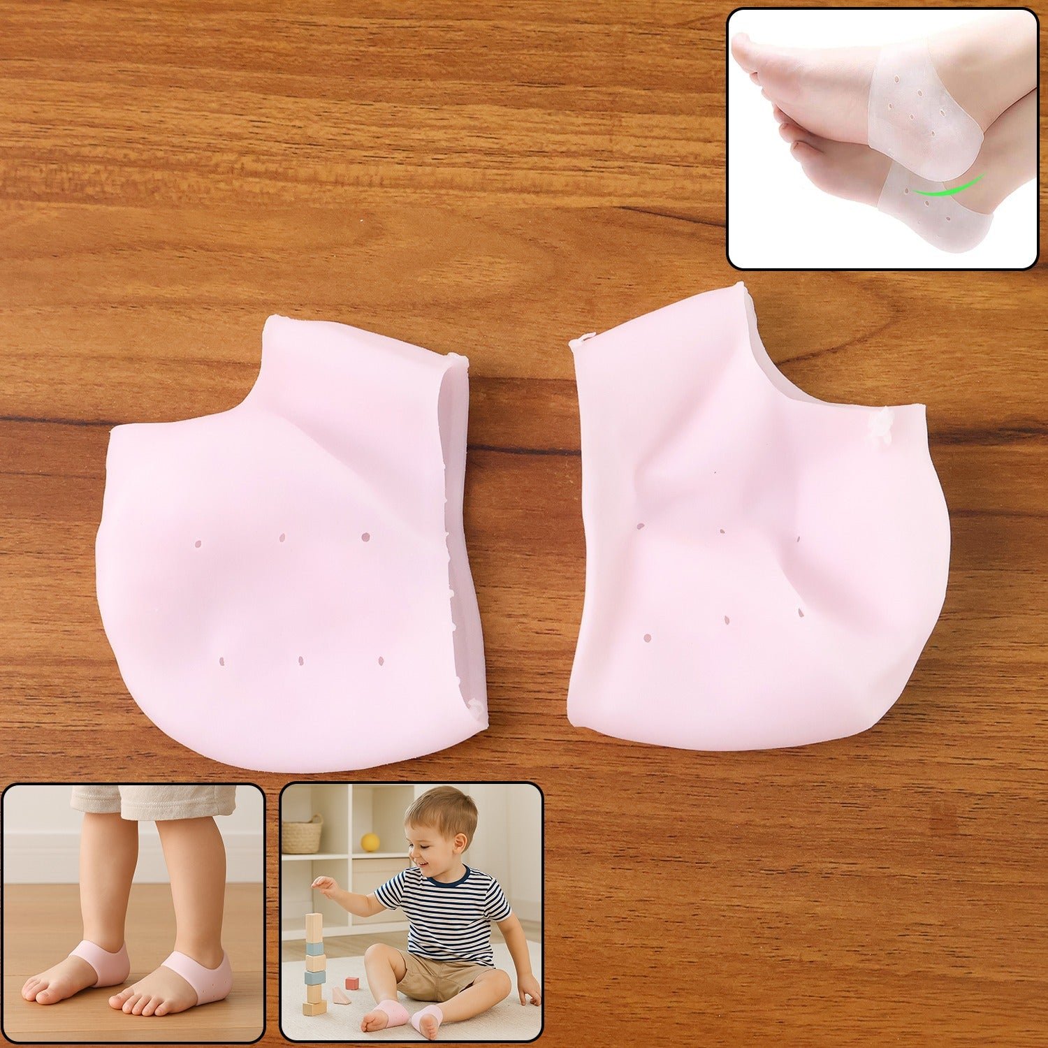 Kid Silicone Heel Protectors – Soft Gel Cushions for Heel Care - Image 3
