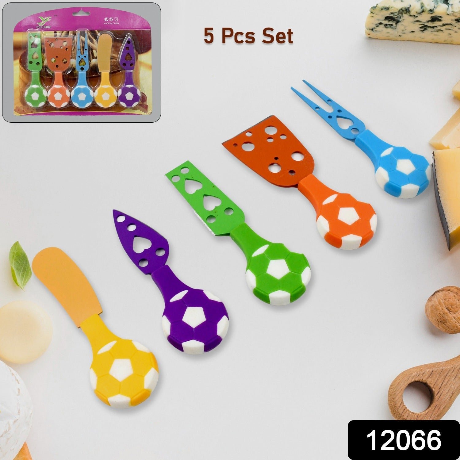 Cheese Knife Set – Stainless Steel Football Theme (5 Pcs) | Indo Glow - Image 2