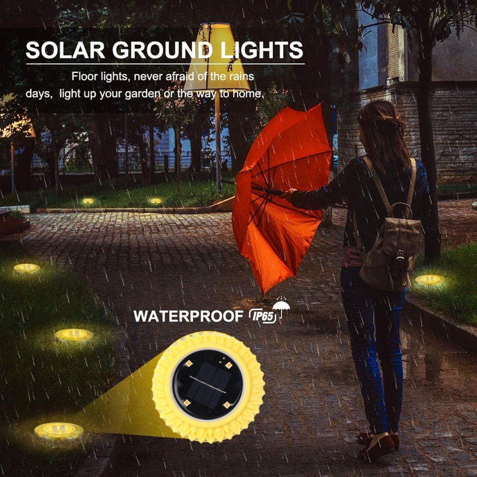 Solar Ground Lights – Waterproof LED Pathway Illumination - Image 5