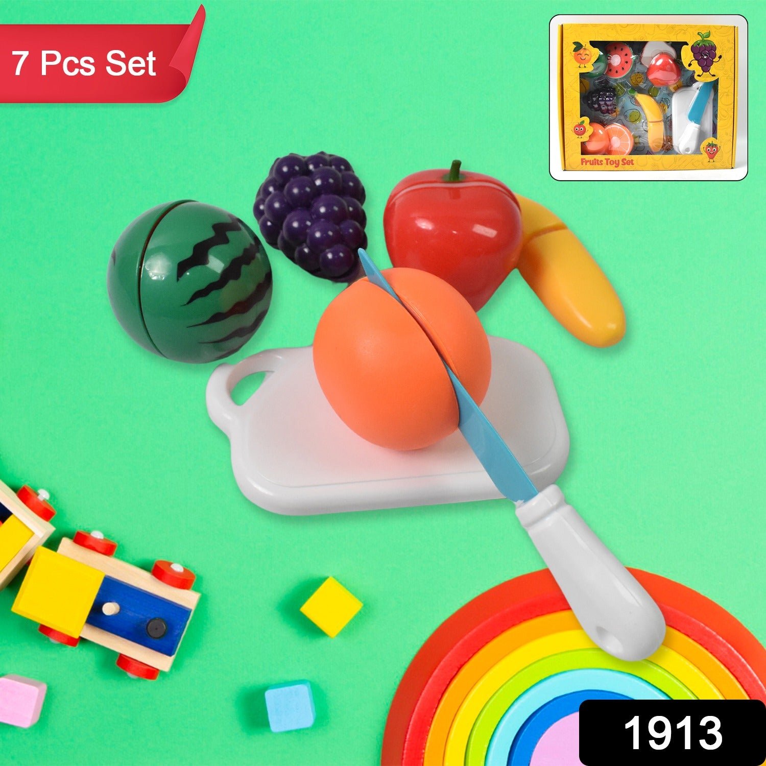 Fruit Cutting Toy Set - Sliceable Play Food for Kids | Aditi - Image 2