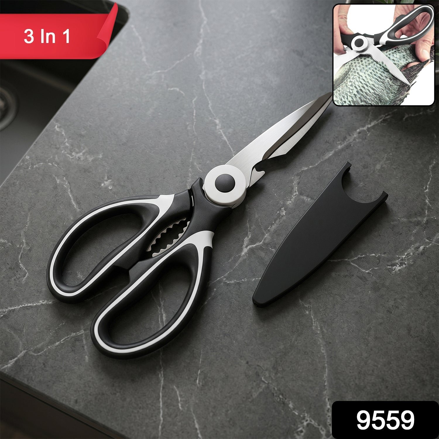 3 in 1 Kitchen Scissors – Sharp & Versatile for Home & Kitchen - Image 2