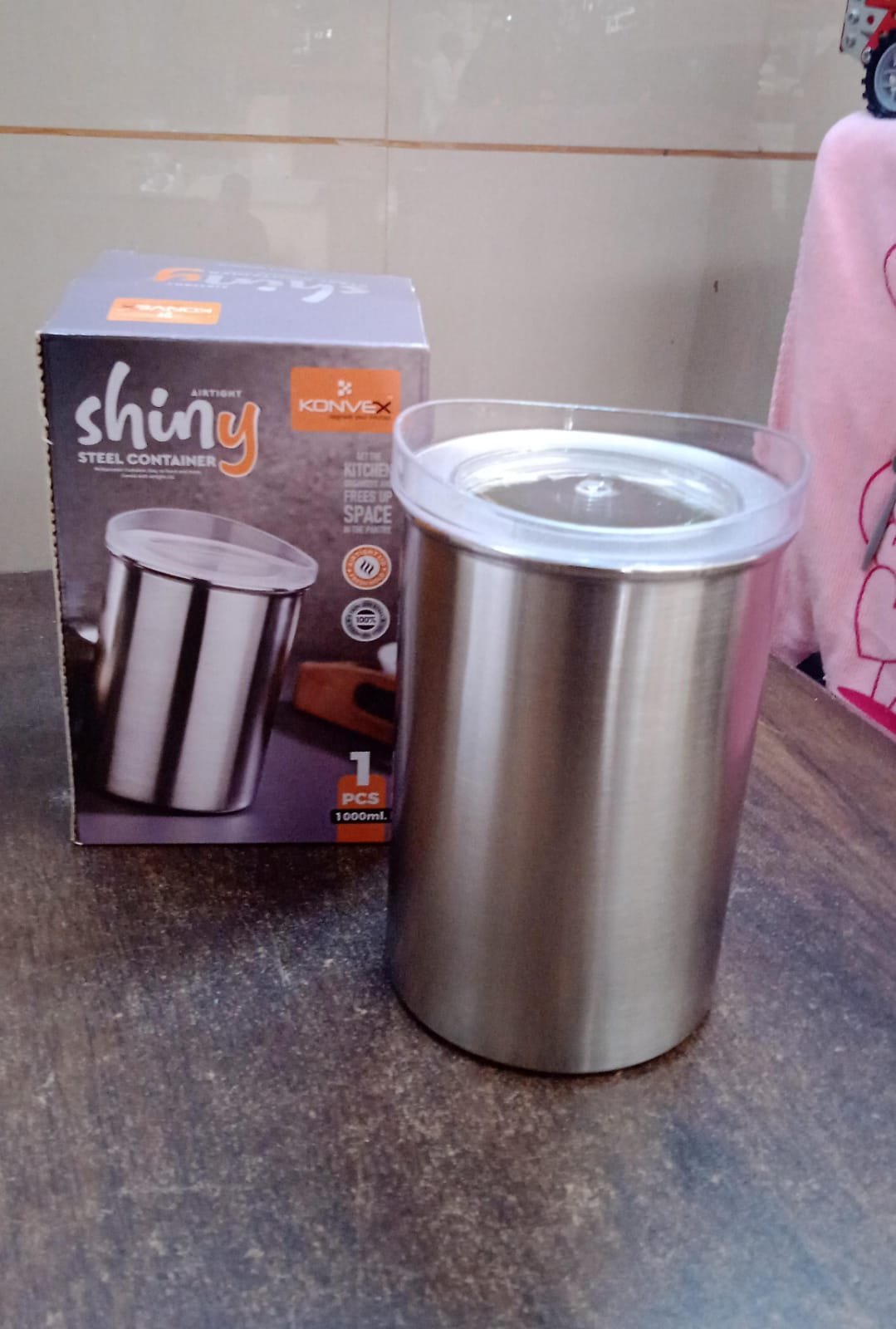 Stainless Steel Airtight Container - 1000 ML with Lid | Konvex - Image 7